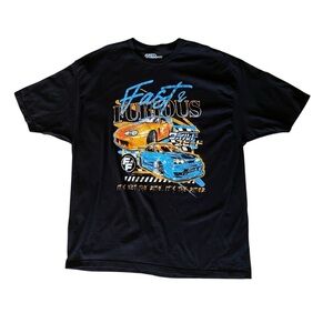 UNIVERSAL STUDIOS BIG Men's size 3XL Fast & Furious Black Graphic Movie T-Shirt